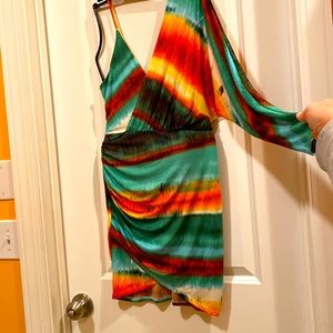 NWT Fashion Nova multicolored dress Sz L